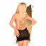 Мини-платье с открытой спиной и стрингами Penthouse - Earth-Shaker Black L/XL - [Фото 1]