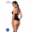Сетчатый боди с халтером и ритмичным рисунком Hima Body black S/M - Passion - [Фото 1]