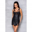 Бэби-долл из эко-кожи и кружева Loona Chemise black XXL/XXXL - Passion - [Фото 2]