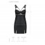 Бэби-долл из эко-кожи и кружева Loona Chemise black XXL/XXXL - Passion - [Фото 5]