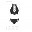 Комплект из эко-кожи: бра и трусики с имитацией шнуровки Nancy Bikini black XXL/XXXL - Passion - [Фото 5]