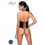 Боди из эко-кожи с имитацией шнуровки и открытым доступом Nancy Body black XXL/XXXL - Passion - [Фото 1]