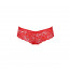 Трусики-бразилиана из цветочного кружева Raja Thong red L/XL - Passion - [Фото 3]
