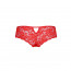 Трусики-бразилиана из цветочного кружева Raja Thong red S/M - Passion - [Фото 4]