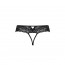 Кружевные стринги с доступом Senia Thong black L/XL - Passion - [Фото 4]