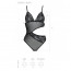 Боди с ажурным лифом Christa Body black L/XL — Passion - [Фото 3]