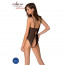 Боди Passion Ursula Body black L/XL, с ажурным декором и открытым шагом - [Фото 1]