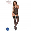 Корсет Passion Ursula Corset black S/M, с пажами, трусики с ажурным декором и открытым шагом - [Фото 2]