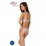 Комплект Passion URSULA SET white XXL/XXXL: бра, трусики с ажурным декором и открытым шагом - [Фото 1]