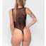 Сексуальное прозрачное боди сетка с рукавами Art of Sex - Melissa черный, XS-M - [Фото 1]