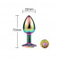 Металлическая анальная пробка MAI Attraction Toys №72 RAINBOW - [Фото 1]