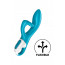 Вибратор кролик с тройным отростком Satisfyer Embrace me Turquoise, 2 мотора, диаметр 3,6 см - [Фото 2]