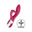 Вибратор кролик с тройным отростком Satisfyer Embrace me Berry, 2 мотора, диаметр 3,6 см - [Фото 2]