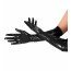 Глянцевые виниловые перчатки Art of Sex - Lora, размер L, цвет Черный - [Фото 1]