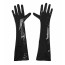 Глянцевые виниловые перчатки Art of Sex - Lora, размер L, цвет Черный - [Фото 2]