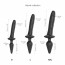 Анальная пробка с дилдо Strap-On-Me SWITCH PLUG-IN REALISTIC DILDO BLACK - L (мятая упаковка) - [Фото 3]