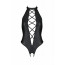 Боди из эко-кожи с имитацией шнуровки и открытым доступом Nancy Body black 4XL/5XL - Passion - [Фото 2]