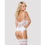 Obsessive 810-COR-2 corset & thong white L/XL - [Фото 1]