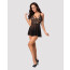 Obsessive 838-BAB-1 babydoll & thong black S/M - [Фото 2]