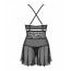 Obsessive 838-BAB-1 babydoll & thong black S/M - [Фото 5]