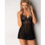 Obsessive 838-BAB-1 babydoll & thong black XXL - [Фото 3]