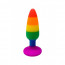 Анальная пробка Wooomy Hiperloo Silicone Rainbow Plug S - [Фото 1]