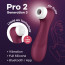 Вакуумный клиторальный стимулятор Satisfyer Pro 2 Generation 3 with Liquid Air Connect App Wine Red - [Фото 2]