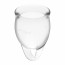 Набор менструальных чаш Satisfyer Feel Confident (Transparent), 15мл и 20мл, мешочек для хранения - [Фото 3]