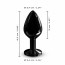 Металлическая анальная пробка с украшением в виде кристалла Dorcel - Diamond Plug BLACK M - [Фото 5]