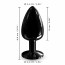 Металлическая анальная пробка с украшением в виде кристалла Dorcel - Diamond Plug BLACK L - [Фото 5]