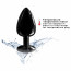 Металлическая анальная пробка с украшением в виде кристалла Dorcel - Diamond Plug BLACK L - [Фото 4]