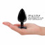 Металлическая анальная пробка с украшением в виде кристалла Dorcel - Diamond Plug BLACK L - [Фото 3]