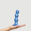 Насадка для страпона Strap-On-Me DILDO PLUG BALLS BLEU METALLIC - M - [Фото 3]