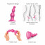 Насадка для страпона Strap-On-Me DILDO PLUG BEADS FRAMBOISE METALLIC - M - [Фото 2]