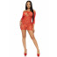 Leg Avenue Heart net mini dress OS Red - [Фото 5]