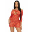 Leg Avenue Heart net mini dress OS Red - [Фото 1]