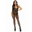 Leg Avenue Rhinestone Lace and Net Bodystocking OS Black - [Фото 3]