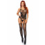 Leg Avenue Jacquard net bodystocking OS Black - [Фото 2]
