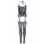 Leg Avenue Jacquard net bodystocking OS Black - [Фото 6]