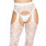 Leg Avenue Heart net suspender hose OS White - [Фото 6]