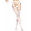 Leg Avenue Heart net suspender hose OS White - [Фото 5]
