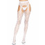 Leg Avenue Heart net suspender hose OS White - [Фото 1]