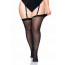 Leg Avenue Sheer Stockings + PLUS SI Black - [Фото 2]