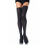 Leg Avenue Nylon Thigh Highs + PLUS SI Black - [Фото 5]