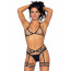 Leg Avenue Rhinestone garter strapps OS Black - [Фото 3]