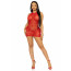 Leg Avenue Rhinestone halter mini dress OS Red - [Фото 6]
