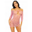 Leg Avenue Heart net mini dress OS Pink - [Фото 1]