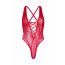 Leg Avenue Floral lace thong teddy OS Red - [Фото 4]