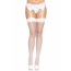 Leg Avenue Nylon Fishnet Thigh Highs OS White - [Фото 3]