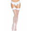 Leg Avenue Nylon Fishnet Thigh Highs OS White - [Фото 5]
